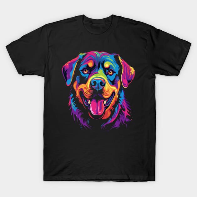 Rottweiler Smiling T-Shirt by JH Mart